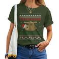 Tis The Season To Be Sleepy Cute Sloth Christmas Ugly Women T-shirt