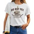 Do Not Pet The Fluffy Cows South Dakota Quote Funny Bison Women T-shirt Short Sleeve Graphic
