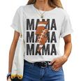 Football Mom Mama Distressed Lightning Bolt For Mom Women T-shirt