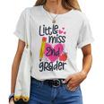 Little Miss 2Nd Grader First Day Of Second Grade Girls Women T-shirt Short Sleeve Graphic