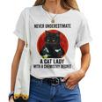 Never Underestimate A Cat Lady With A Chemistry Degree Women T-shirt