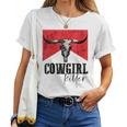 Western Cowboy Vintage Cowgirl Killers Cow Skull Rodeo Rodeo Women T-shirt Crewneck