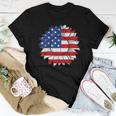 4Th Of July Sunflower Flag Usa American Patriotic Women T-shirt Unique Gifts