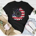 American Flag Sunflower Red White Blue Tie Dye 4Th Of July Women T-shirt Unique Gifts
