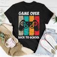 Back To School Funny Game Over Teacher Student Video Game Women T-shirt Short Sleeve Graphic Personalized Gifts