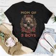 Bear Mom Of 3 Boys Floral Boys Mama Women T-shirt Unique Gifts