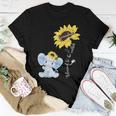 Blessed To Be Called Grandma Elephant Sunflower Women T-shirt Unique Gifts