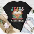 Boho Bus Jesus-Revolution Christian Faith Based Jesus Faith Women T-shirt Crewneck Unique Gifts