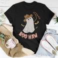 Boohaw Ghost Halloween Cowboy Cowgirl Costume Retro Women T-shirt Unique Gifts