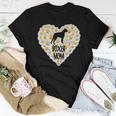 Boxer Dog Mom On Love Heart White Daisy Flowers Boxer Women T-shirt Unique Gifts