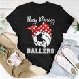Busy Raising Ballers Soccer Volleyball Mom Women T-shirt Unique Gifts
