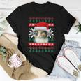 Calico Cat Ugly Christmas Sweater Style Santa Hat Kitty Mom Women T-shirt Unique Gifts