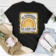 Childhood In September We Wear Gold Rainbow Childhood Cancer Women T-shirt Funny Gifts