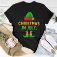 Christmas In July Santa Elf Funny Xmas Men Women Kids Women T-shirt Funny Gifts
