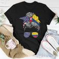 Colombian Girl Usa Heritage American Colombia Flag Women T-shirt Unique Gifts