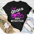 Cool Grandma Nana Gigi Rides Motorcycle Women T-shirt Unique Gifts