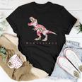 Cute Mamasaurus With Floral Dinosaur Women T-shirt Unique Gifts