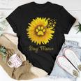 Dog Mom Sunflower Paw Print Women T-shirt Unique Gifts