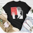Dostoevsky Sketch Back Print Stylish Girl Read Book Women T-shirt Unique Gifts