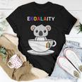 Ekoalaity Gay Pride Cute Koala Tea Cup Rainbow Flag Lgbt Women T-shirt Unique Gifts