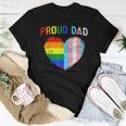 Fathers Day Proud Dad Transgender Gay Rainbow Lgbt Women T-shirt Unique Gifts
