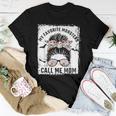 My Favorite Monsters Call Me Mom Messy Bun Mom Halloween Women T-shirt Funny Gifts
