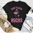 Our Flock Rocks Cute Flamingo Matching Family Vacation Group Family Vacation s Women T-shirt Crewneck Unique Gifts