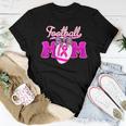 Football Cheer Mom Pink For Breast Cancer Warrior Women T-shirt Funny Gifts