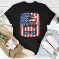Funny 4Th Of July Patriotic American Flag Usa Women Girls Women Crewneck Short T-shirt Personalized Gifts