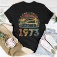 50 Years Old October 1973 Vintage Retro 50Th Birthday Women T-shirt Funny Gifts