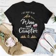 Camping For Wine Lovers Women's Campfire Women T-shirt Unique Gifts