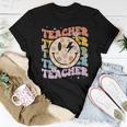 Funny Hippie Face Teacher Back To School Teachers Day  Women T-shirt Short Sleeve Graphic Personalized Gifts