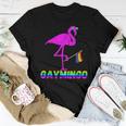 Gay Flamingo Lgbt Pride March Rainbow Flag Exotic Bird Queer Women T-shirt Unique Gifts
