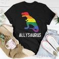 Gay Rainbow Dino Trex Ally Saurus Lgbt Flag Boys Toddler Kid Women T-shirt Unique Gifts
