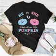 Gender Reveal Party Cute Pumpkin Baby Shower Mom And Dad Women T-shirt Funny Gifts