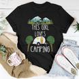 This Girl Loves Camping Rv Teardrop Trailer Camper Caravan Women T-shirt Unique Gifts
