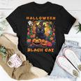 Groovy Black Cat Season Halloween Pumpkin Monster Costume Women T-shirt Funny Gifts