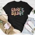 Groovy Daddy Retro Dad Matching Family 1St Birthday Party Women T-shirt Funny Gifts