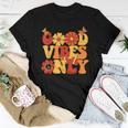 Groovy Good Vibes Only Peace Love 60S 70S Flower Butterfly Women T-shirt Funny Gifts