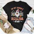 Groovy In My Spooky Realtor Era Ghost Halloween Women T-shirt Unique Gifts