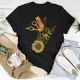 Hairstylist Sunflower Hippie Hair Salon Women T-shirt Unique Gifts