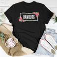 Hamburg Germany Floral Hibiscus Flower Women T-shirt Unique Gifts