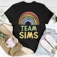 Happy Colorful Team Sims Rainbow Pride Green Yellow Women T-shirt Unique Gifts
