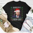 Happy Labor Day Joe Biden Christmas Ugly Sweater Women T-shirt Funny Gifts