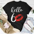Hello 60 Red Lip Kisses Birthday For Mom Grandma Women T-shirt Unique Gifts