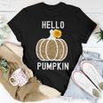 Hello Pumpkin Sunflower Halloween Fall Thanksgiving Fall Thanksgiving Women T-shirt Unique Gifts