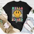 Hello Second Grade Groovy Retro First Day Back To School Women T-shirt Funny Gifts