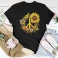 Hippie Daisy Peace Sign Retro Flower Sunflower Lovers Women T-shirt Unique Gifts
