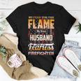 Husband Firefighter American Flag Fire Fighting Wife Pride Women T-shirt Unique Gifts