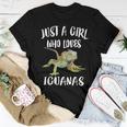 Just A Girl Who Loves Iguanas Reptile Pet Lover Women T-shirt Unique Gifts